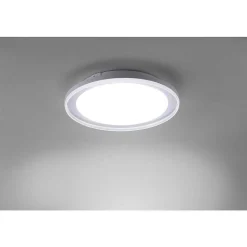 Plafonnier Leuchten-Direkt Medion-Lars Led Chrome, 1 Lumiere, Changeur De Couleurs