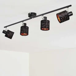 Plafonnier Liared Noir, 4 Lumieres