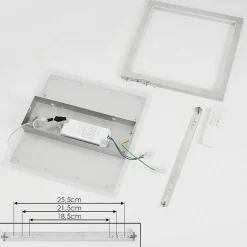 Plafonnier Longos Led Aluminium, 1 Lumiere, Telecommandes