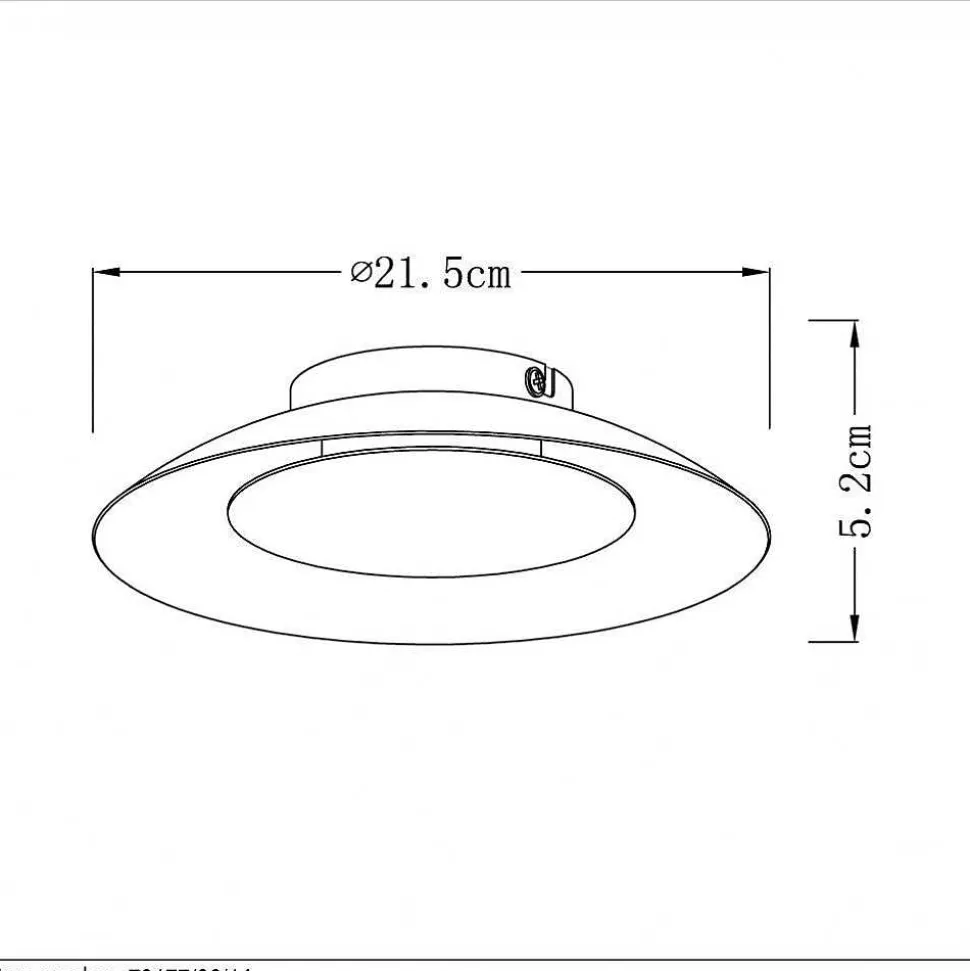 Plafonnier Lucide Foskal Led Argente, 1 Lumiere