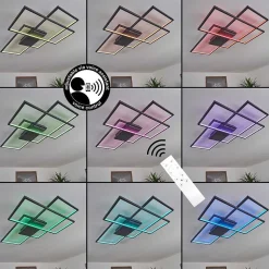 Plafonnier Momahaki Led Anthracite, 1 Lumiere, Telecommandes