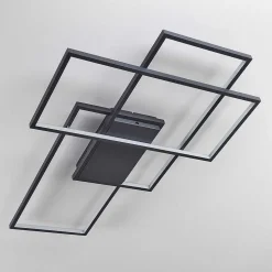 Plafonnier Momahaki Led Anthracite, 1 Lumiere, Telecommandes
