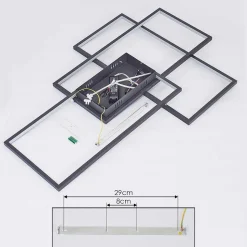 Plafonnier Momahaki Led Anthracite, 1 Lumiere, Telecommandes