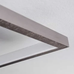 Plafonnier Momahaki Led Nickel Mat, 1 Lumiere, Telecommandes