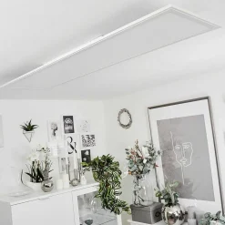 Plafonnier Montalba Led Blanc, 1 Lumiere, Telecommandes, Changeur De Couleurs