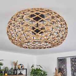 Plafonnier Mulstrand Ecru, Noir, 3 Lumieres