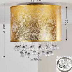 Plafonnier Norrfors Argente, Transparent, 1 Lumiere