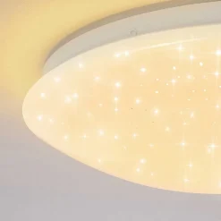 Plafonnier Norton Star Led Blanc, 1 Lumiere, Telecommandes, Changeur De Couleurs