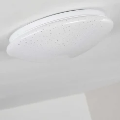 Plafonnier Norton Star Led Blanc, 1 Lumiere, Telecommandes, Changeur De Couleurs