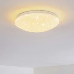 Plafonnier Norton Star Led Blanc, 1 Lumiere, Telecommandes, Changeur De Couleurs