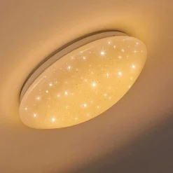 Plafonnier Norton Star Led Blanc, 1 Lumiere, Telecommandes, Changeur De Couleurs