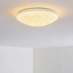 Plafonnier Norton Star Led Blanc, 1 Lumiere, Telecommandes, Changeur De Couleurs