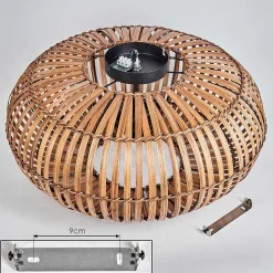Plafonnier Oravi Brun Fonce, Ecru, Noir, 3 Lumieres