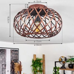 Plafonnier Oravi Cuivre, 1 Lumiere