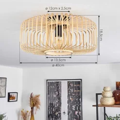 Plafonnier Oravi Ecru, 1 Lumiere