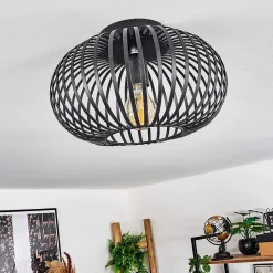 Plafonnier Oravi Noir, 1 Lumiere