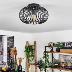 Plafonnier Oravi Noir, 1 Lumiere