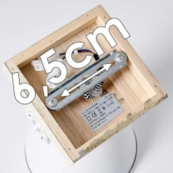 Plafonnier Orny Brun, Blanc, 1 Lumiere