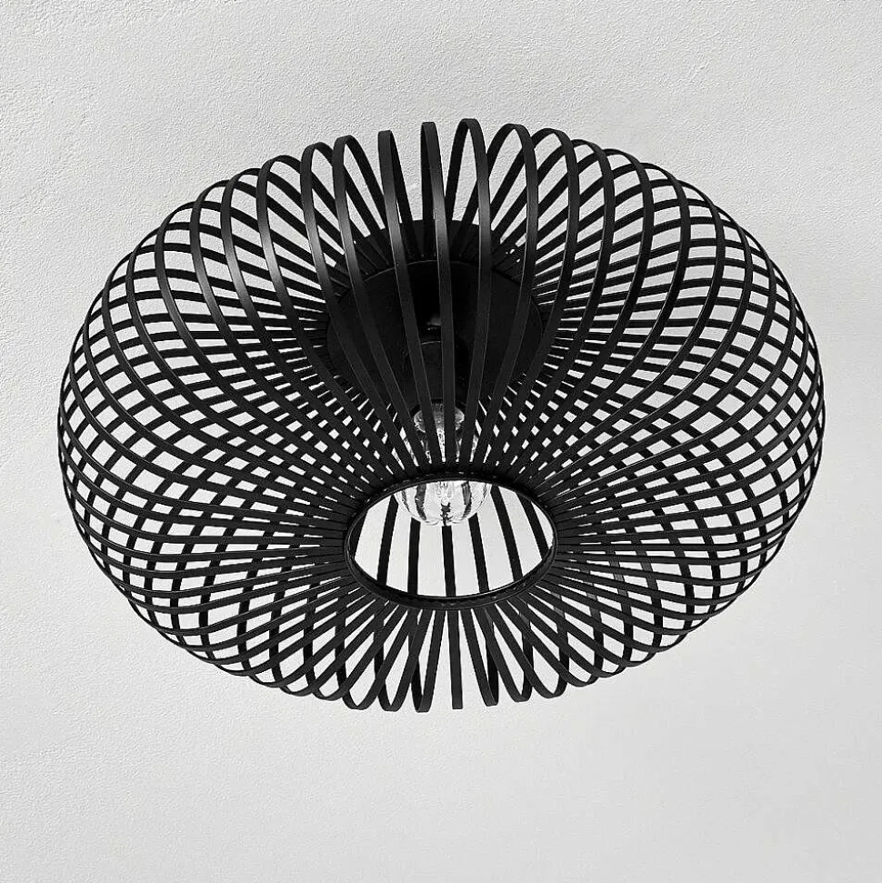 Plafonnier Ovari Noir, 1 Lumiere
