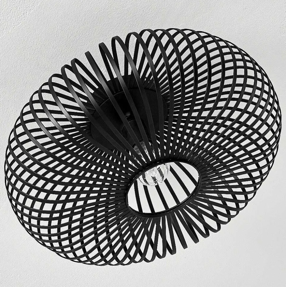 Plafonnier Ovari Noir, 1 Lumiere