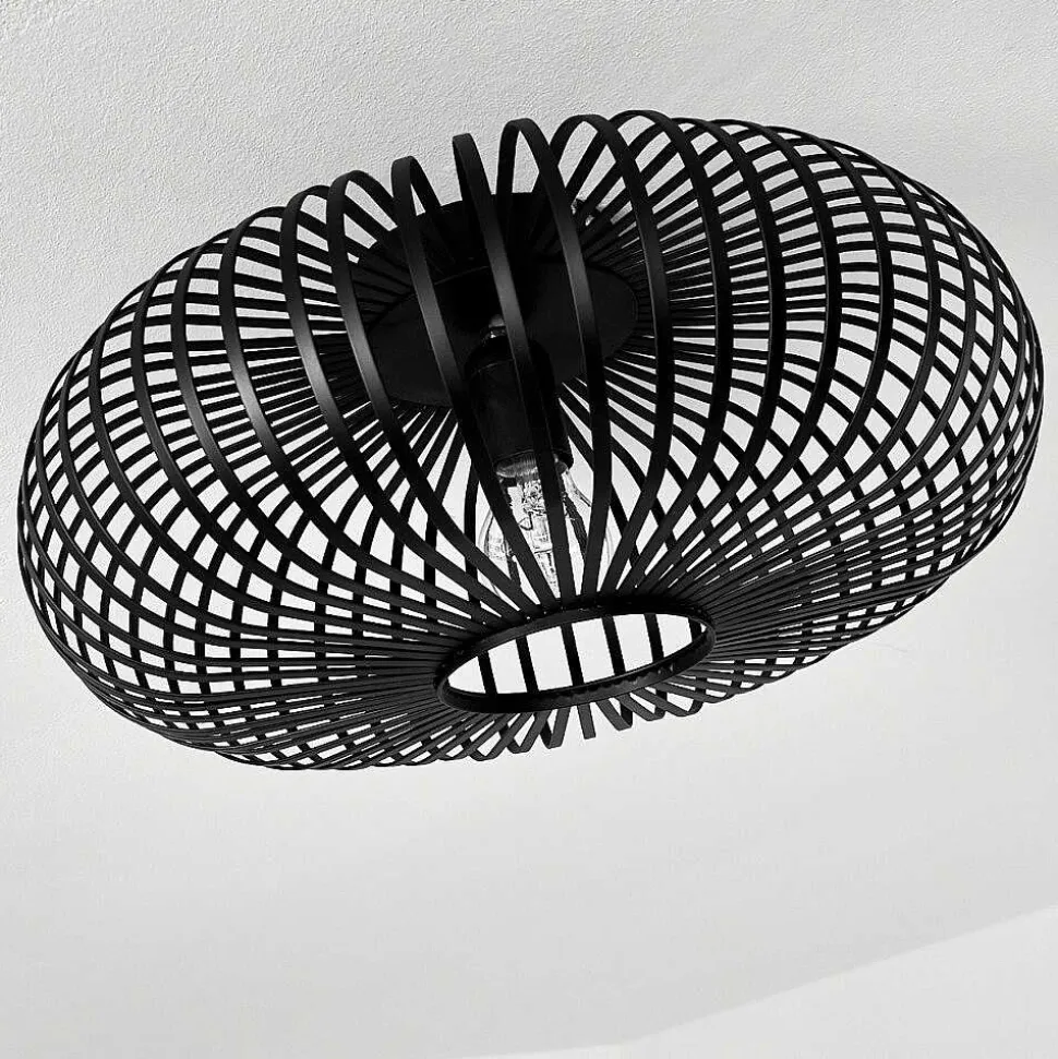 Plafonnier Ovari Noir, 1 Lumiere