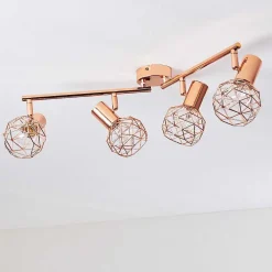 Plafonnier Palmira Cuivre, 4 Lumieres