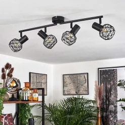 Plafonnier Palmira Noir, 4 Lumieres