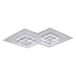 Plafonnier Paul Neuhaus Q-Linea Led Nickel Mat, 8 Lumieres, Telecommandes