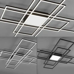 Plafonnier Paul Neuhaus Q-Asmin Led Noir, 2 Lumieres, Telecommandes