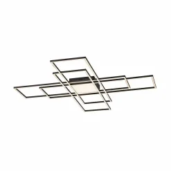 Plafonnier Paul Neuhaus Q-Asmin Led Noir, 2 Lumieres, Telecommandes
