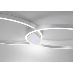 Plafonnier Paul Neuhaus Q-Kate Led Aluminium, 1 Lumiere, Telecommandes