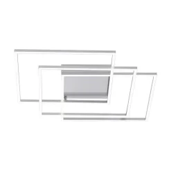 Plafonnier Paul Neuhaus Q-Inigo Led Nickel Mat, 3 Lumieres, Telecommandes