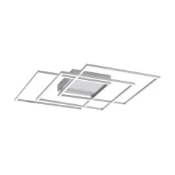 Plafonnier Paul Neuhaus Q-Inigo Led Nickel Mat, 3 Lumieres, Telecommandes