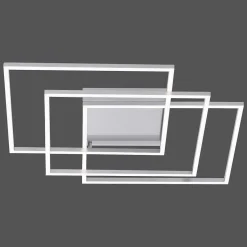 Plafonnier Paul Neuhaus Q-Inigo Led Nickel Mat, 3 Lumieres, Telecommandes