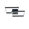 Plafonnier Paul Neuhaus Q-Marko Led Noir, 1 Lumiere, Telecommandes, Changeur De Couleurs