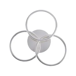 Plafonnier Paul Neuhaus Q-Nevio Led Nickel Mat, 3 Lumieres, Telecommandes