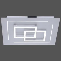 Plafonnier Paul Neuhaus Q-Linea Led Aluminium, 1 Lumiere, Telecommandes, Changeur De Couleurs