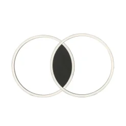 Plafonnier Paul Neuhaus Q-Marko Led Noir, 1 Lumiere, Telecommandes, Changeur De Couleurs