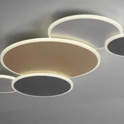 Plafonnier Paul Neuhaus Q-Piato Led Blanc, 1 Lumiere, Telecommandes