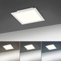 Plafonnier Paul Neuhaus Q-Flag Led Blanc, 1 Lumiere, Telecommandes