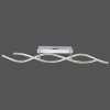 Plafonnier Paul Neuhaus Q-Malina Led Acier Inoxydable, 2 Lumieres, Telecommandes