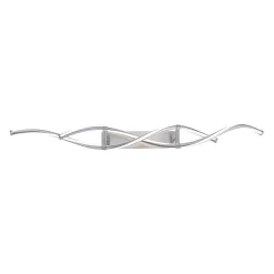 Plafonnier Paul Neuhaus Q-Malina Led Acier Inoxydable, 2 Lumieres, Telecommandes