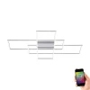 Plafonnier Paul Neuhaus Q-Inigo Led Nickel Mat, 3 Lumieres, Telecommandes
