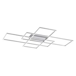 Plafonnier Paul Neuhaus Q-Inigo Led Nickel Mat, 3 Lumieres, Telecommandes