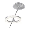 Plafonnier Paul Neuhaus Q-Amy Led Acier Inoxydable, 2 Lumieres, Telecommandes