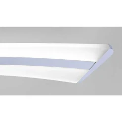 Plafonnier Paul Neuhaus Q-Riller Led Chrome, 2 Lumieres, Telecommandes, Changeur De Couleurs