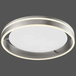 Plafonnier Paul Neuhaus Q-Vito Led Acier Inoxydable, 1 Lumiere, Telecommandes