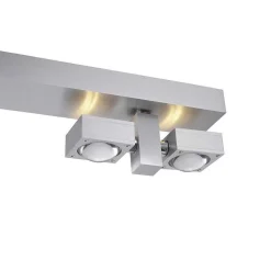 Plafonnier Paul Neuhaus Q-Nemo Led Aluminium, 8 Lumieres, Telecommandes, Changeur De Couleurs