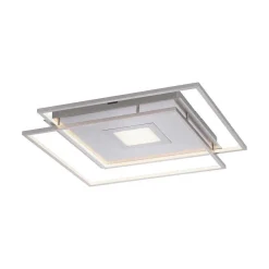 Plafonnier Paul Neuhaus Q-Amira Led Nickel Mat, 1 Lumiere, Telecommandes