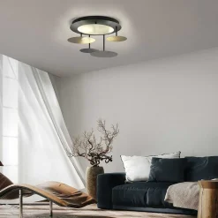 Plafonnier Paul Neuhaus Q-Piato Led Blanc, 1 Lumiere, Telecommandes